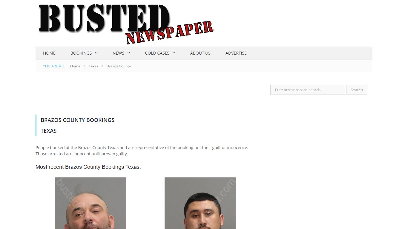 Brazos County, TX Mugshots - BUSTEDNEWSPAPER.COM